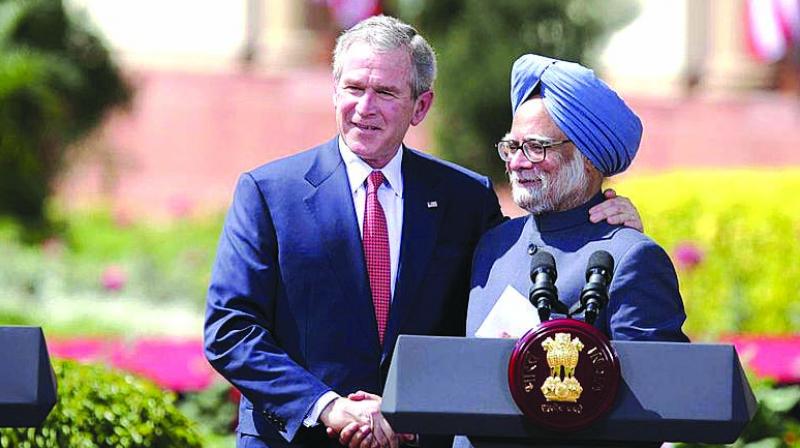  Dr Man Mohan Singh with the Civil Nuclear deal.