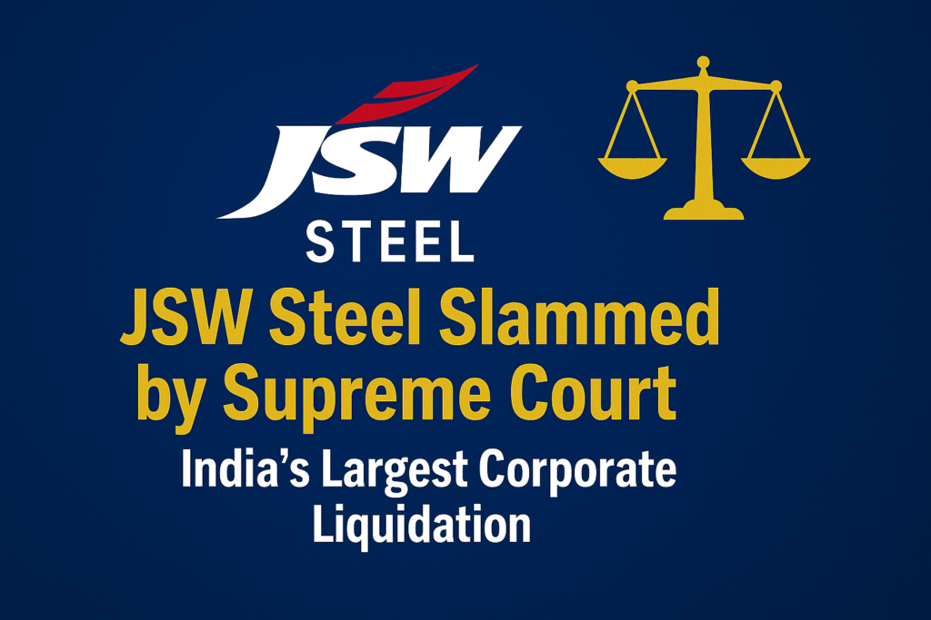 JSW Steel Slammed by Supreme Court India’s Largest Corporate Liquidation