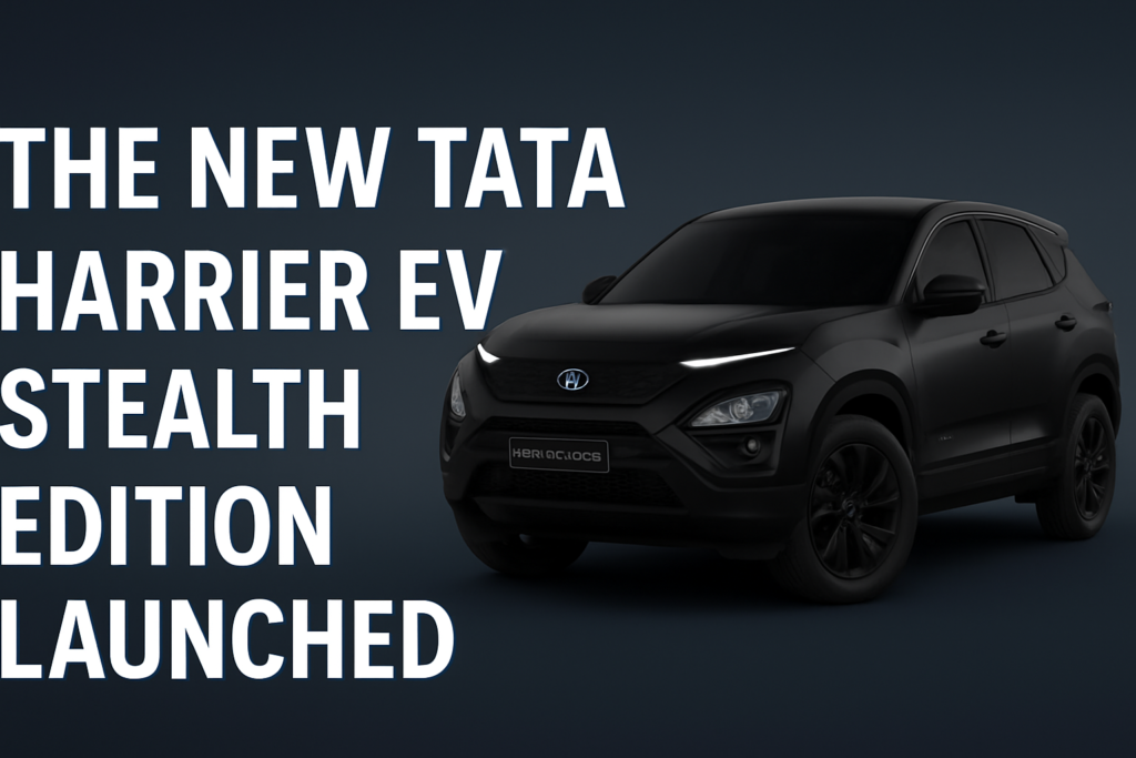 The New Tata Harrier EV Stealth Edition Launched black